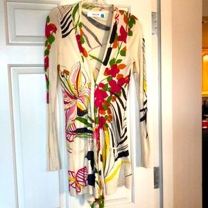 Long Cardigan, Gorgeous Print, Lightweight Cotton by Sparrow, from Anthropology